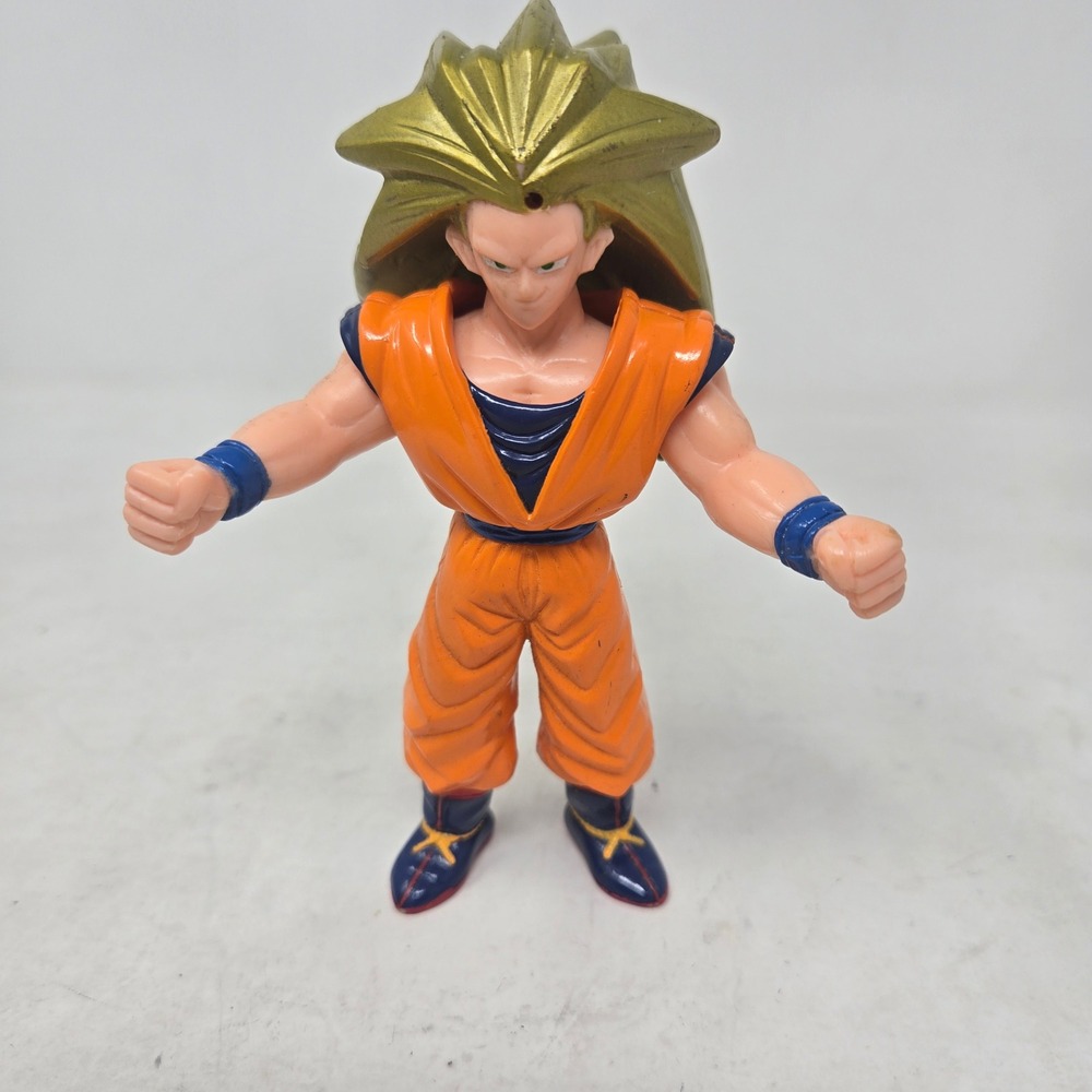 Vintage Dragon Ball‎ Z Goku Super Saiyan 3 Action Figure Orange Gi Gold Hair DBZ